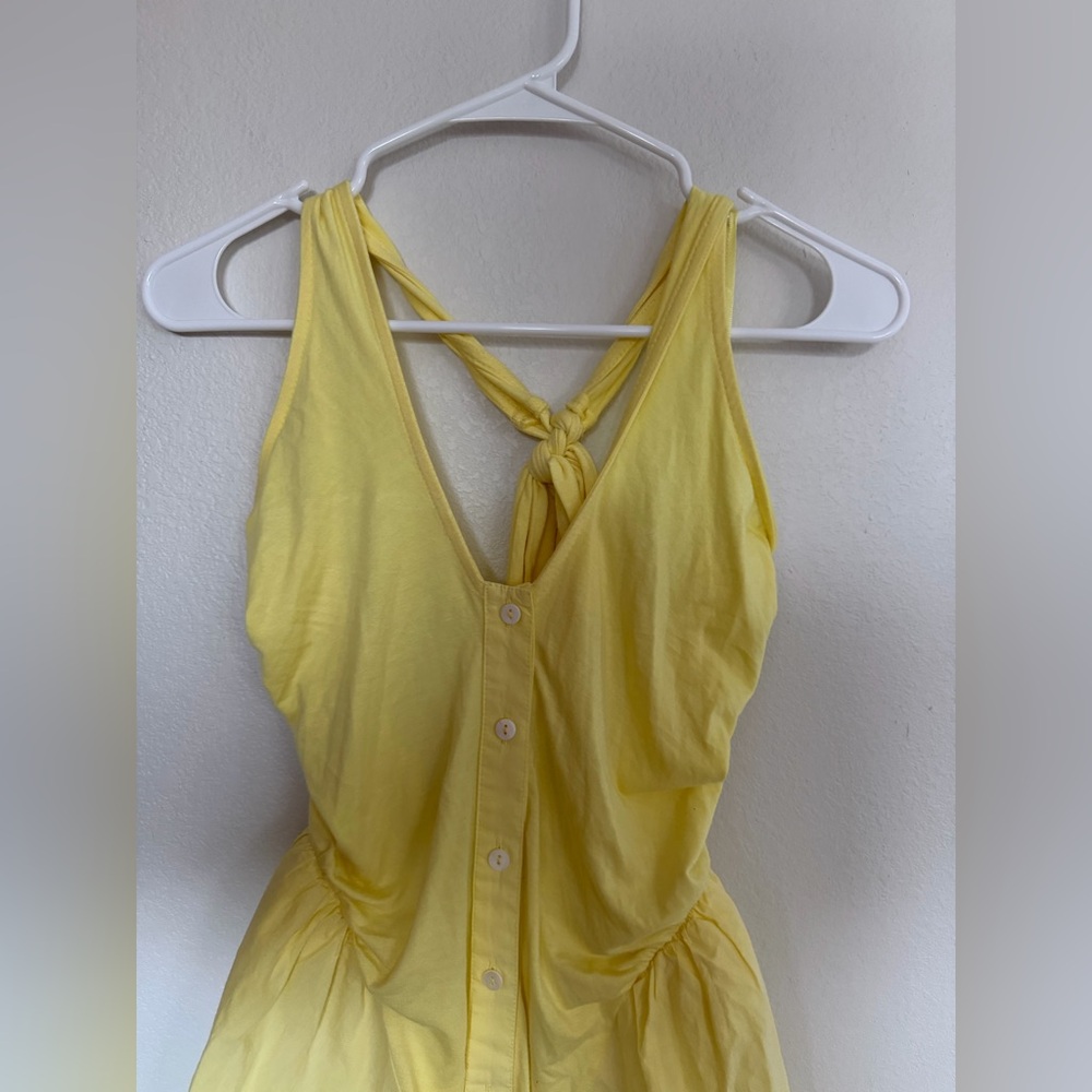 Celandine by Anthropologie Halter Button-Front Mini Dress in yellow Small NWT - Picture 3 of 8